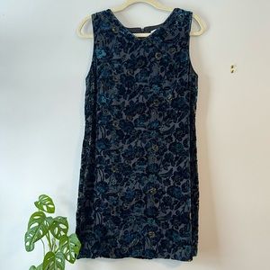 PETITE SOPHISTICATE PEACOCK TEAL VELVET FLORAL MIDI DRESS